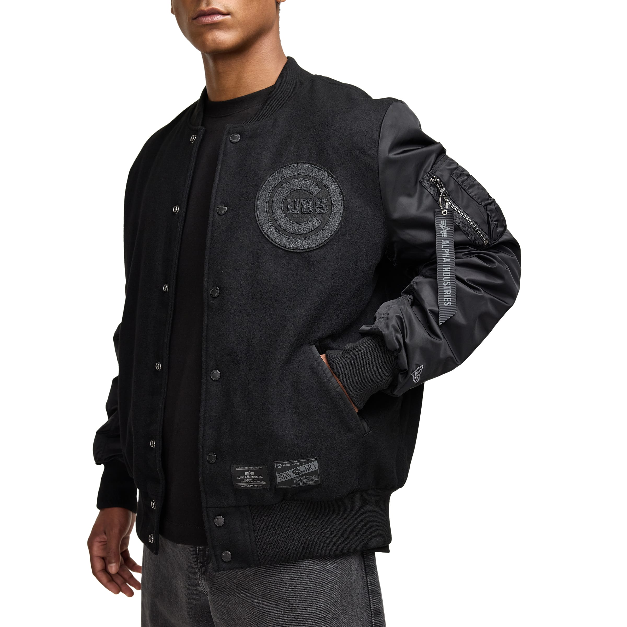 Alpha Industries x New York Yankees MA-1 Wool Varsity Jacket Black