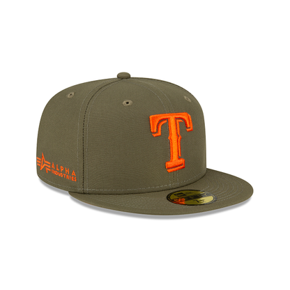 Alpha Industries X Texas Rangers Green 59FIFTY Fitted Hat