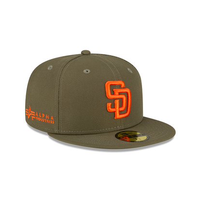 Alpha Industries X San Diego Padres Green 59FIFTY Fitted Hat