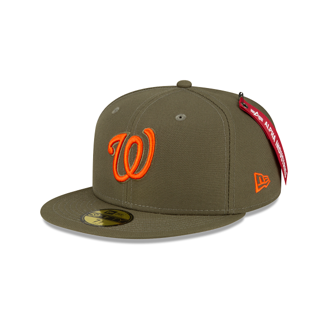 Alpha Industries X Washington Nationals Green 59FIFTY Fitted Hat