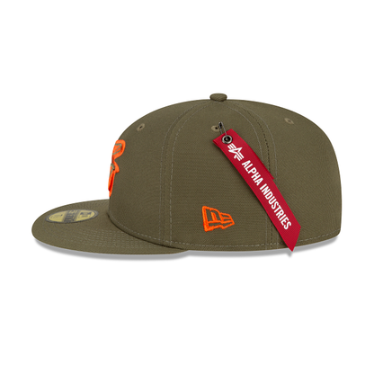 Alpha Industries X Baltimore Orioles Green 59FIFTY Fitted Hat