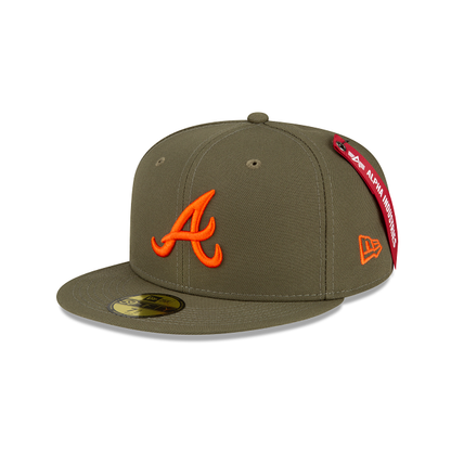 Alpha Industries X Atlanta Braves Green 59FIFTY Fitted Hat