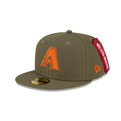 Alpha Industries X Arizona Diamondbacks Green 59FIFTY Fitted Hat