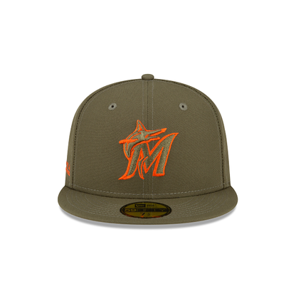 Alpha Industries X Miami Marlins Green 59FIFTY Fitted Hat