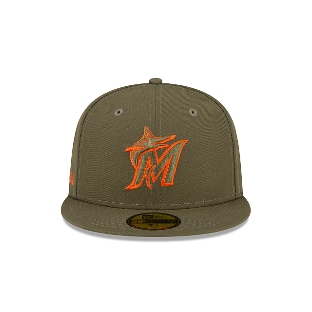 Alpha Industries X Miami Marlins Green 59FIFTY Fitted Hat