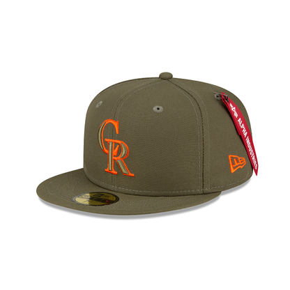 Alpha Industries X Colorado Rockies Green 59FIFTY Fitted Hat