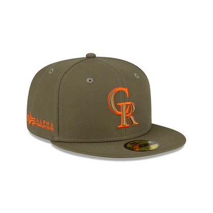 Alpha Industries X Colorado Rockies Green 59FIFTY Fitted Hat