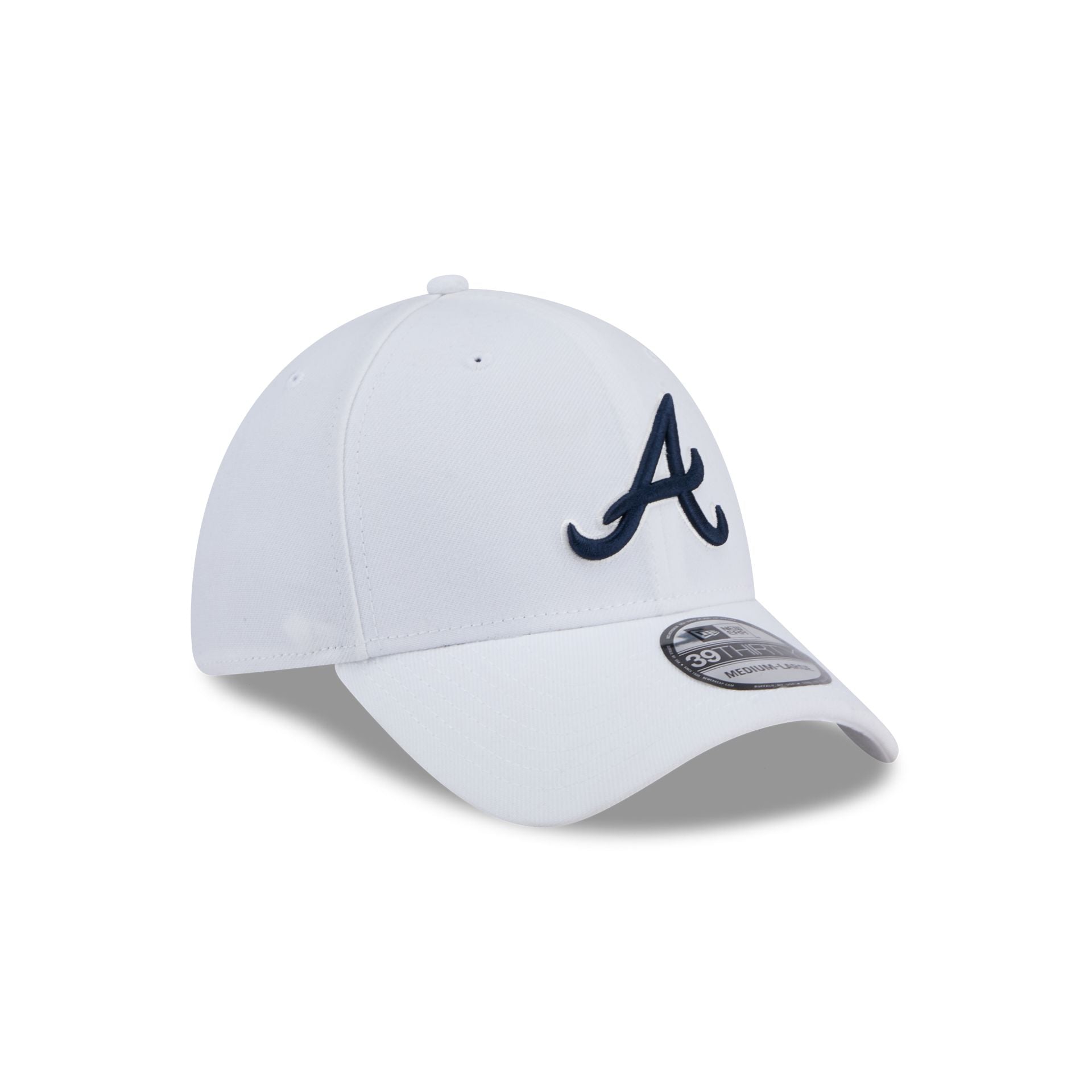 Atlanta Braves Optic White 39THIRTY Stretch Fit Hat