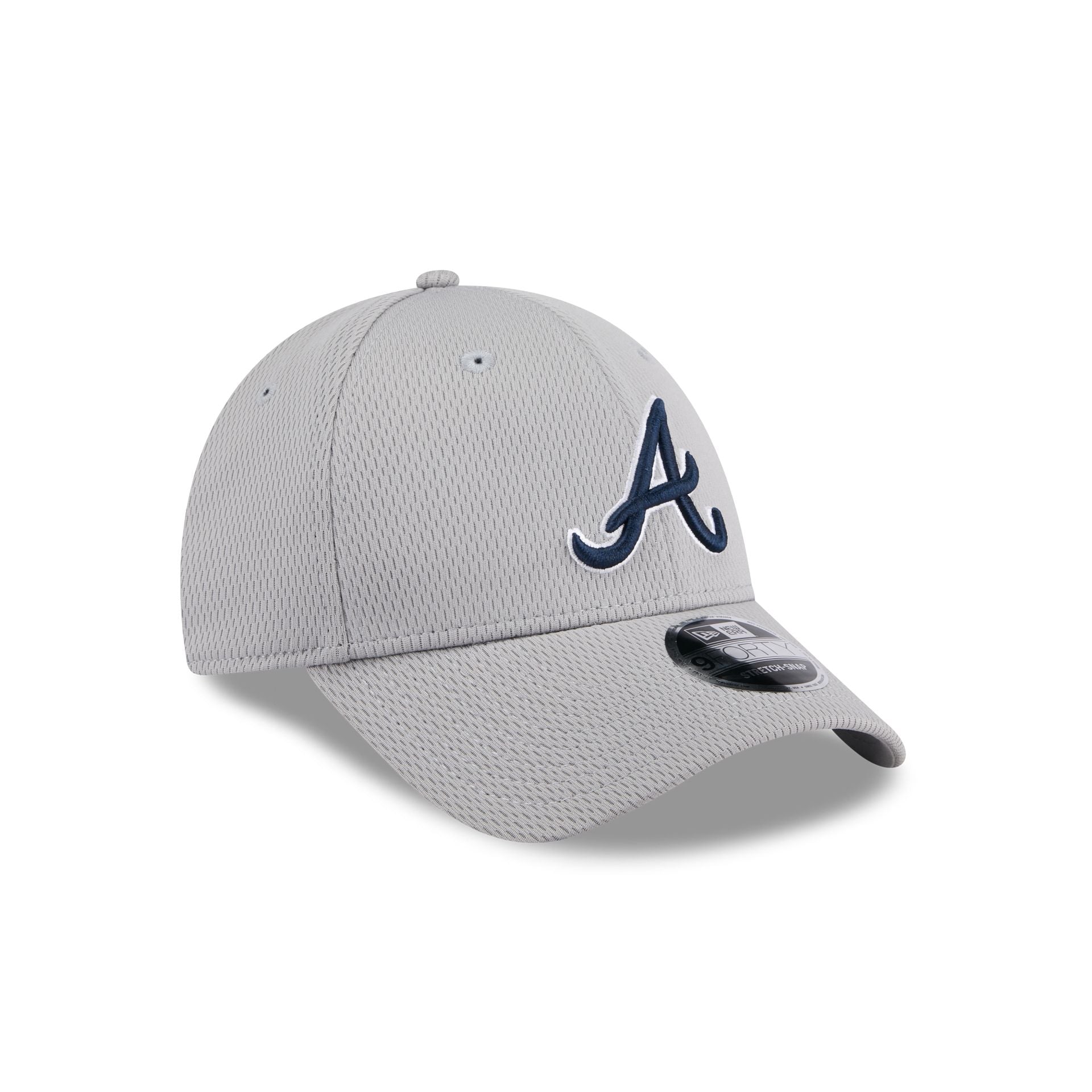 Atlanta Braves Gray 9FORTY Stretch-Snap Hat