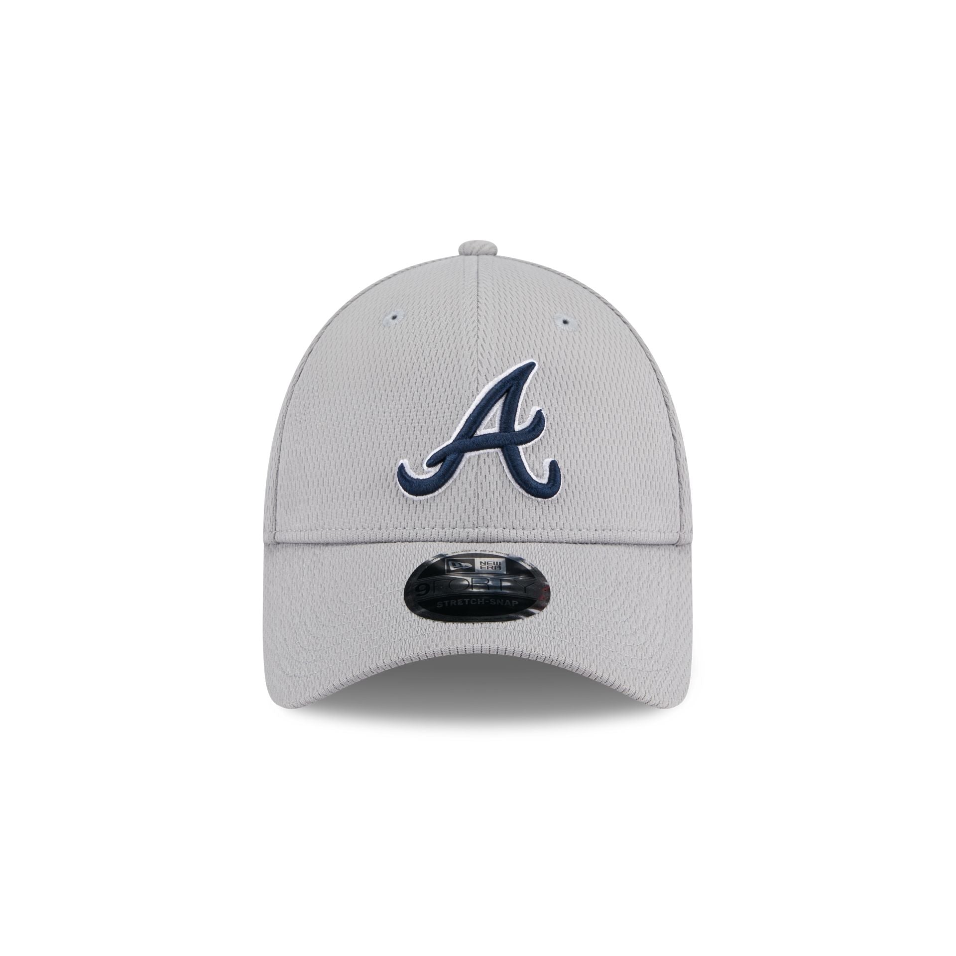 Atlanta Braves Gray 9FORTY Stretch-Snap Hat