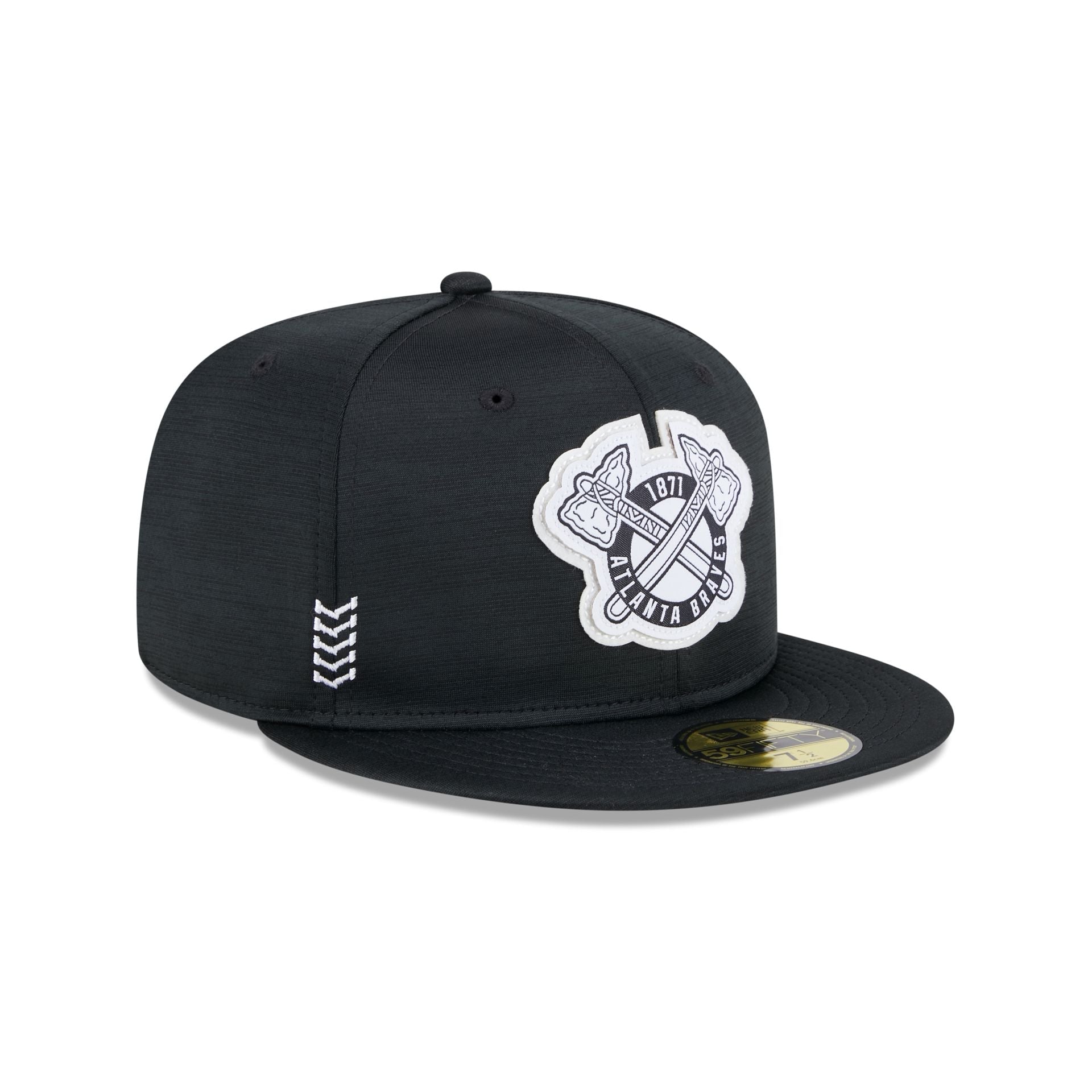 Atlanta Braves 2024 Clubhouse Black 59FIFTY Fitted Hat