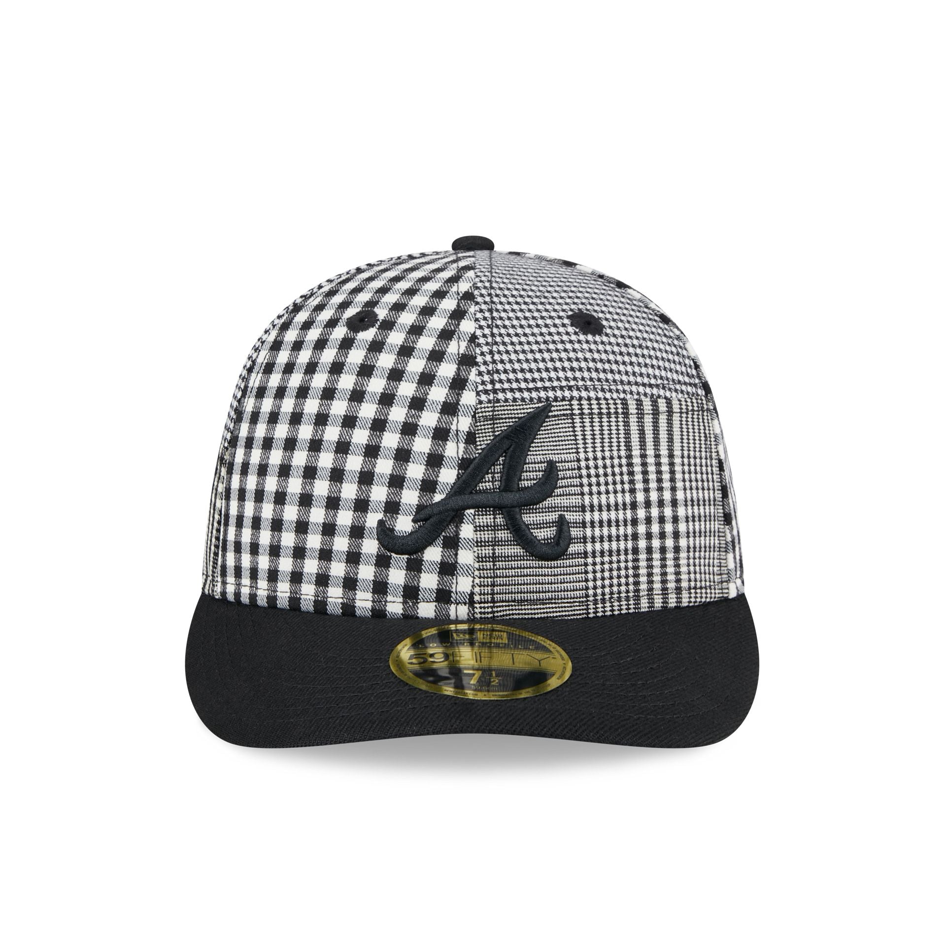 Atlanta Braves Patch Plaid Low Profile 59FIFTY Fitted Hat