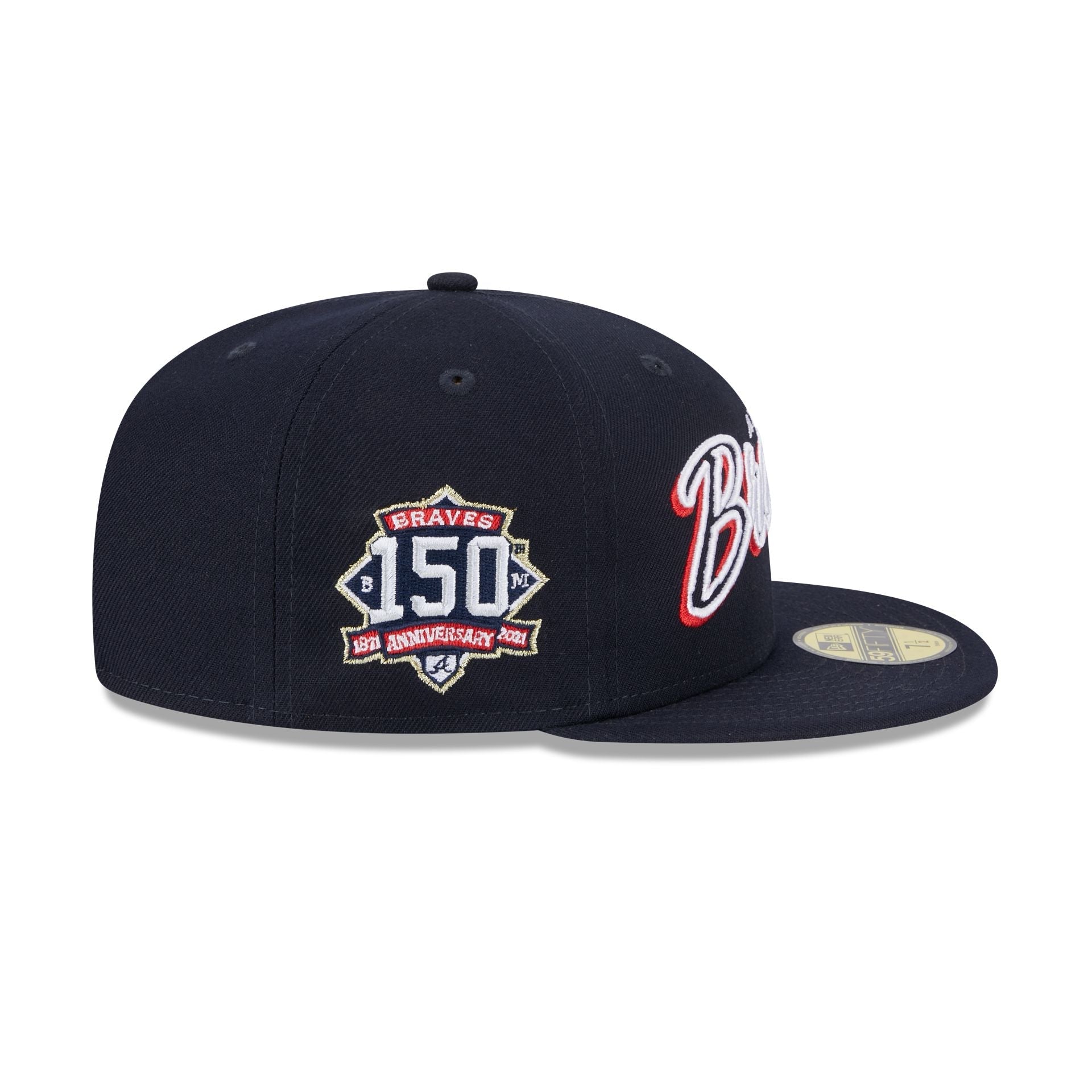 Atlanta Braves Script Sided 59FIFTY Fitted Hat