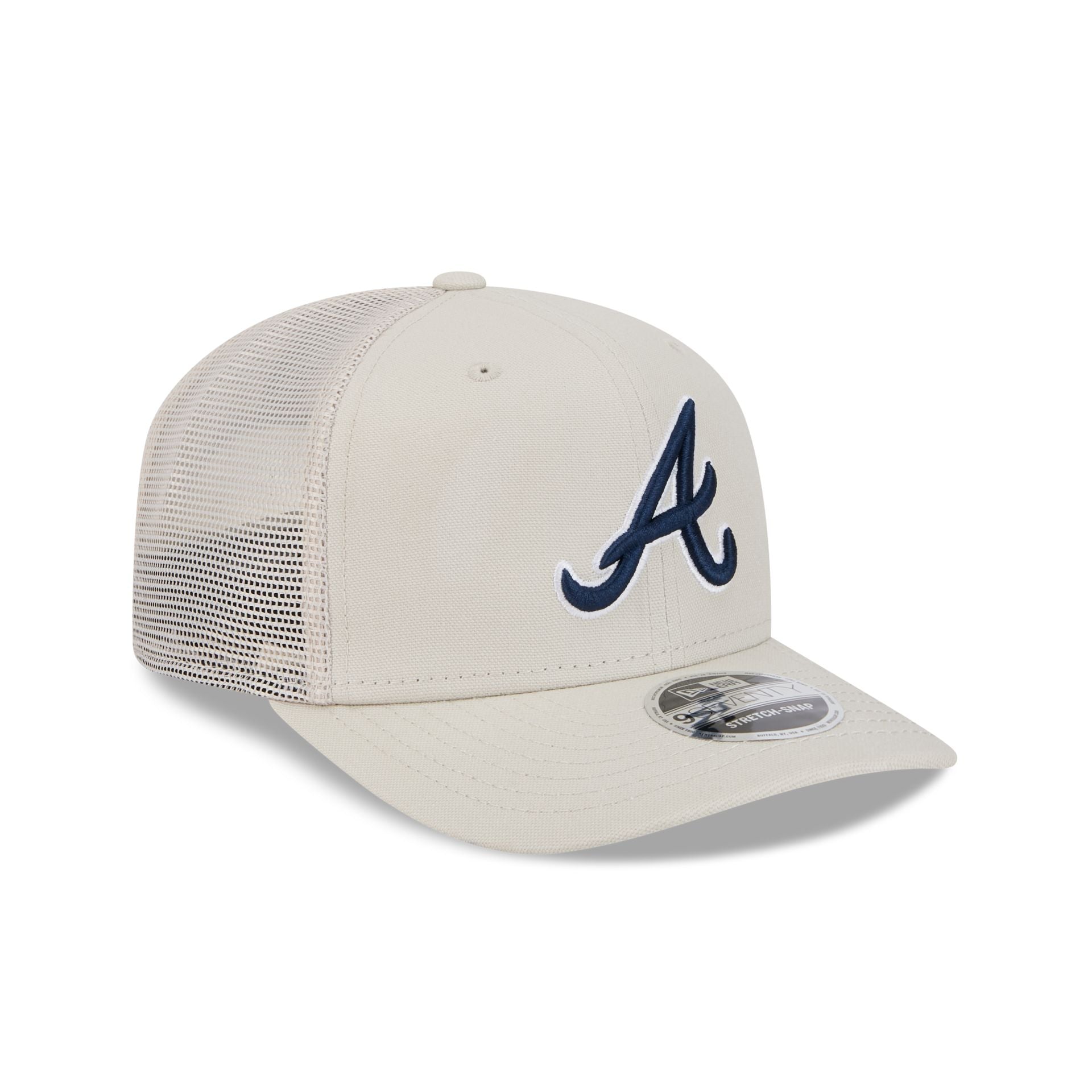 Atlanta Braves Canvas 9SEVENTY Trucker Hat