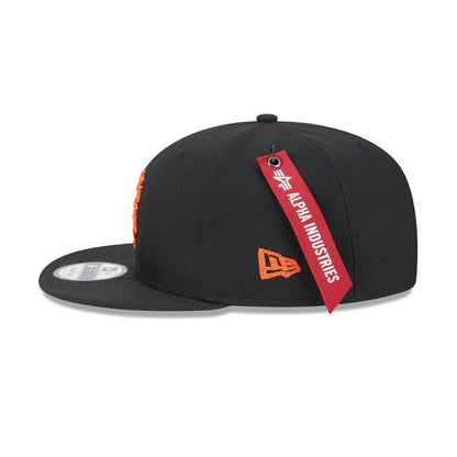 Alpha Industries x San Francisco Giants Black 9FIFTY Snapback Hat