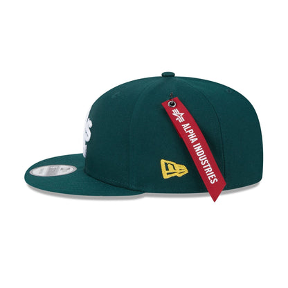 Alpha Industries x Oakland Athletics Green 9FIFTY Snapback Hat