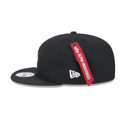 Alpha Industries x Los Angeles Dodgers Black 9FIFTY Snapback Hat