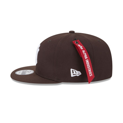 Alpha Industries x New York Yankees Brown 9FIFTY Snapback Hat