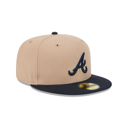 Atlanta Braves Camel 59FIFTY Fitted Hat