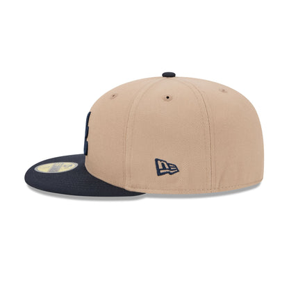 Atlanta Braves Camel 59FIFTY Fitted Hat