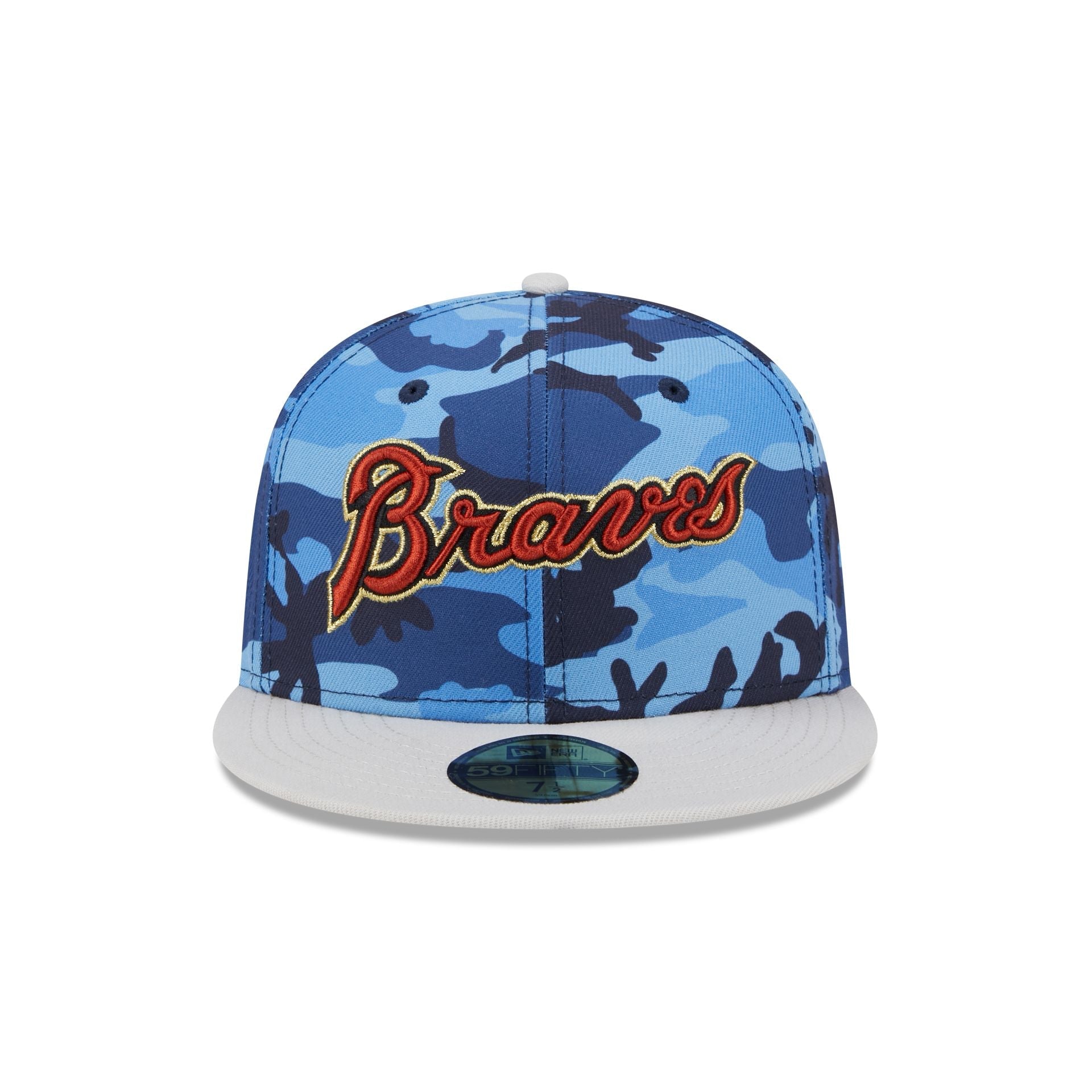 Atlanta Braves Blue Camo 59FIFTY Fitted Hat