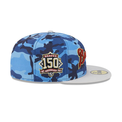 Atlanta Braves Blue Camo 59FIFTY Fitted Hat