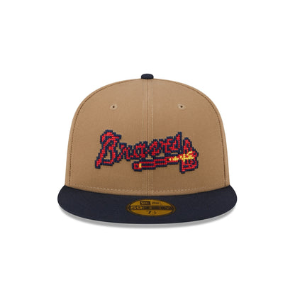 Atlanta Braves Classic 8-Bit Wordmark 59FIFTY Fitted Hat