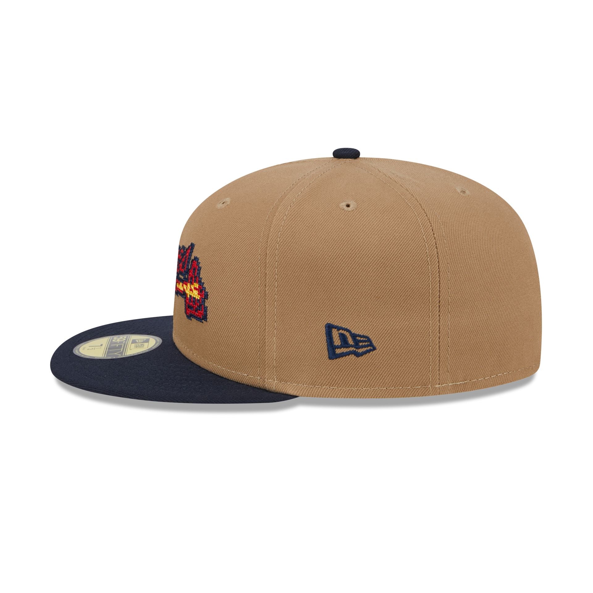 Atlanta Braves Classic 8-Bit Wordmark 59FIFTY Fitted Hat