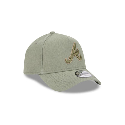 Atlanta Braves Logo Essentials Olive 9FORTY A-Frame Snapback Hat