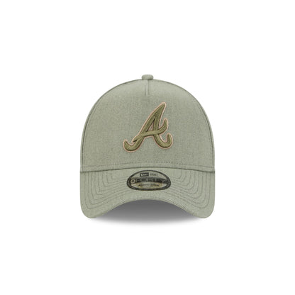 Atlanta Braves Logo Essentials Olive 9FORTY A-Frame Snapback Hat