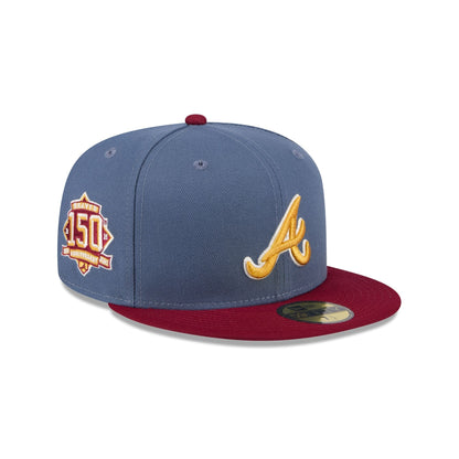 Atlanta Braves Deep Blue 59FIFTY Fitted Hat