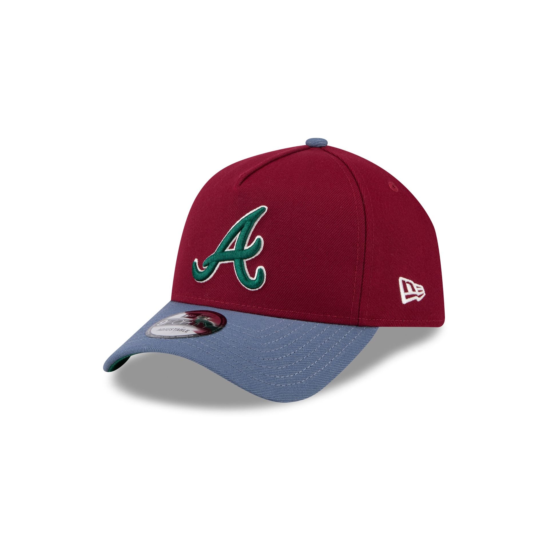 Atlanta Braves Cherry 9FORTY A-Frame Snapback Hat