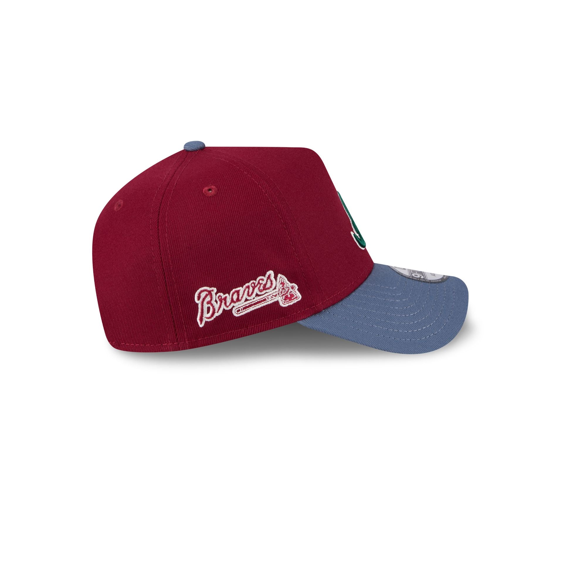 Atlanta Braves Cherry 9FORTY A-Frame Snapback Hat