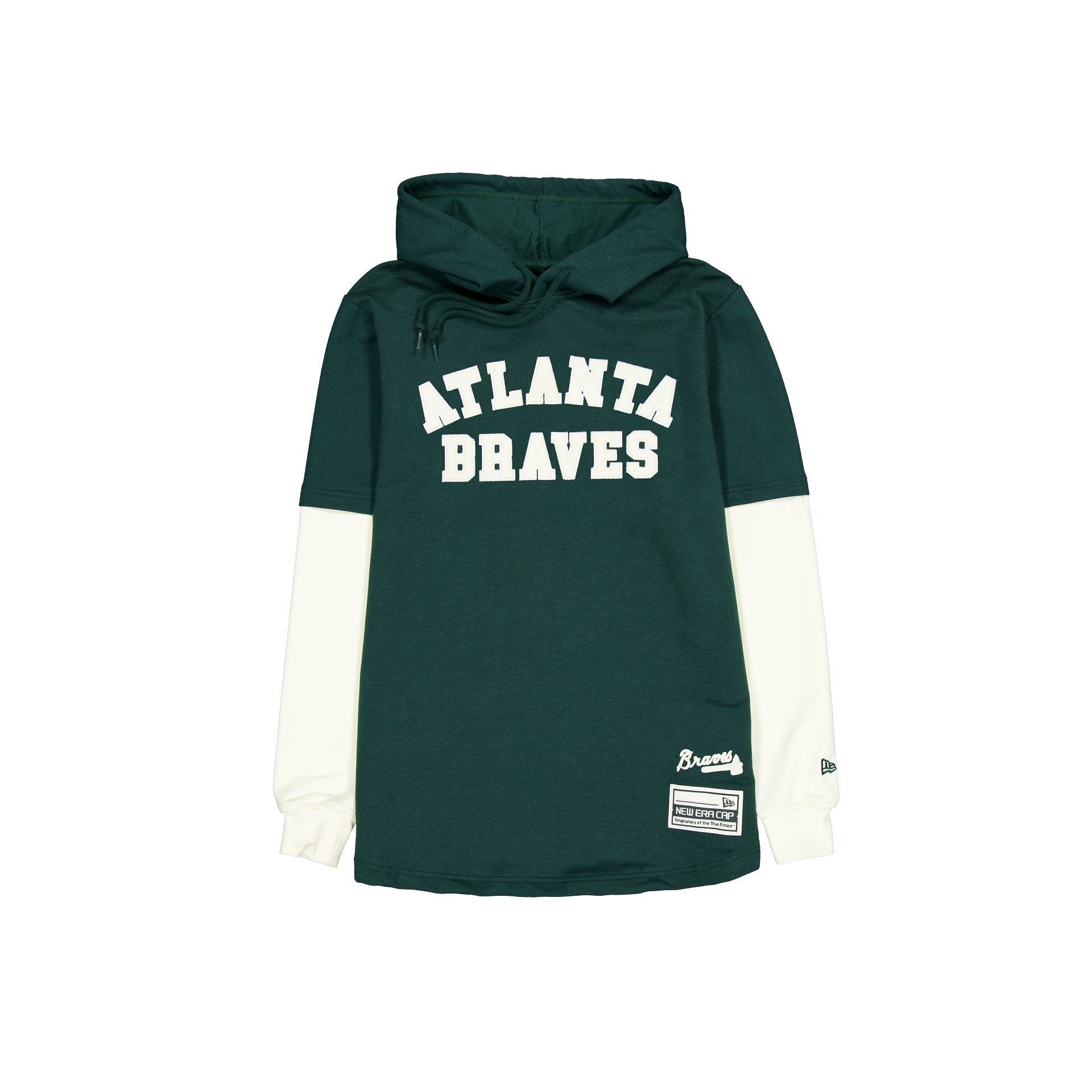 Atlanta Braves Dark Green Logo Select Hooded T-Shirt