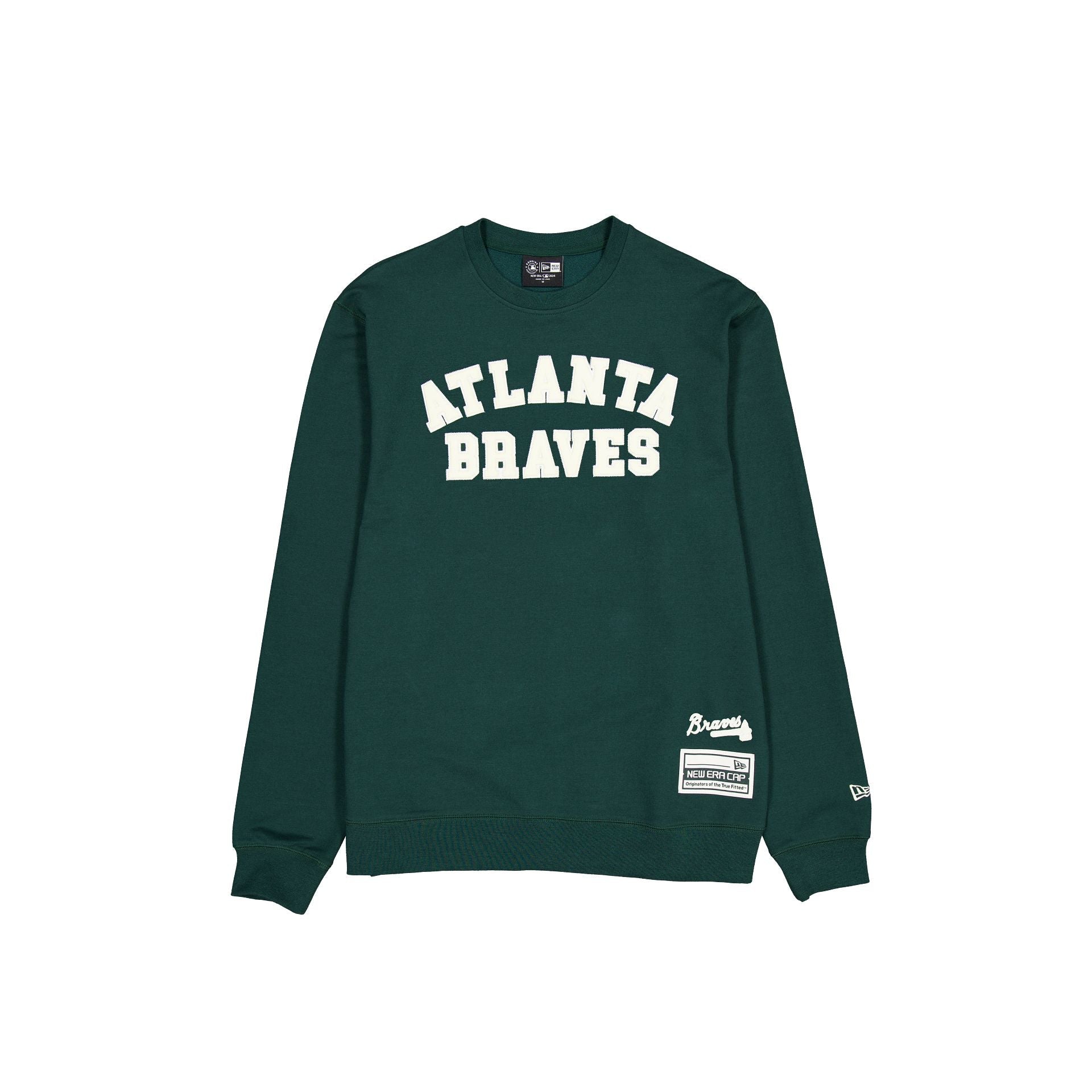 Atlanta Braves Dark Green Logo Select Crewneck