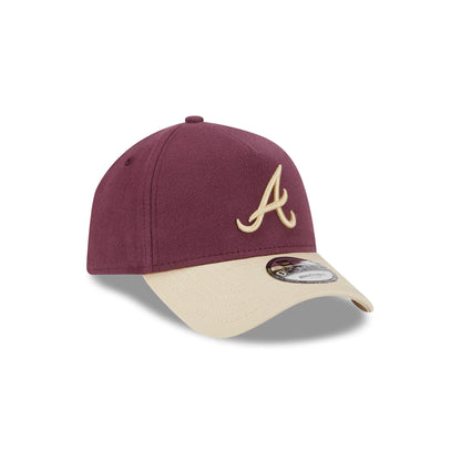 Atlanta Braves Moleskin Crown Maroon 9FORTY A-Frame Snapback Hat