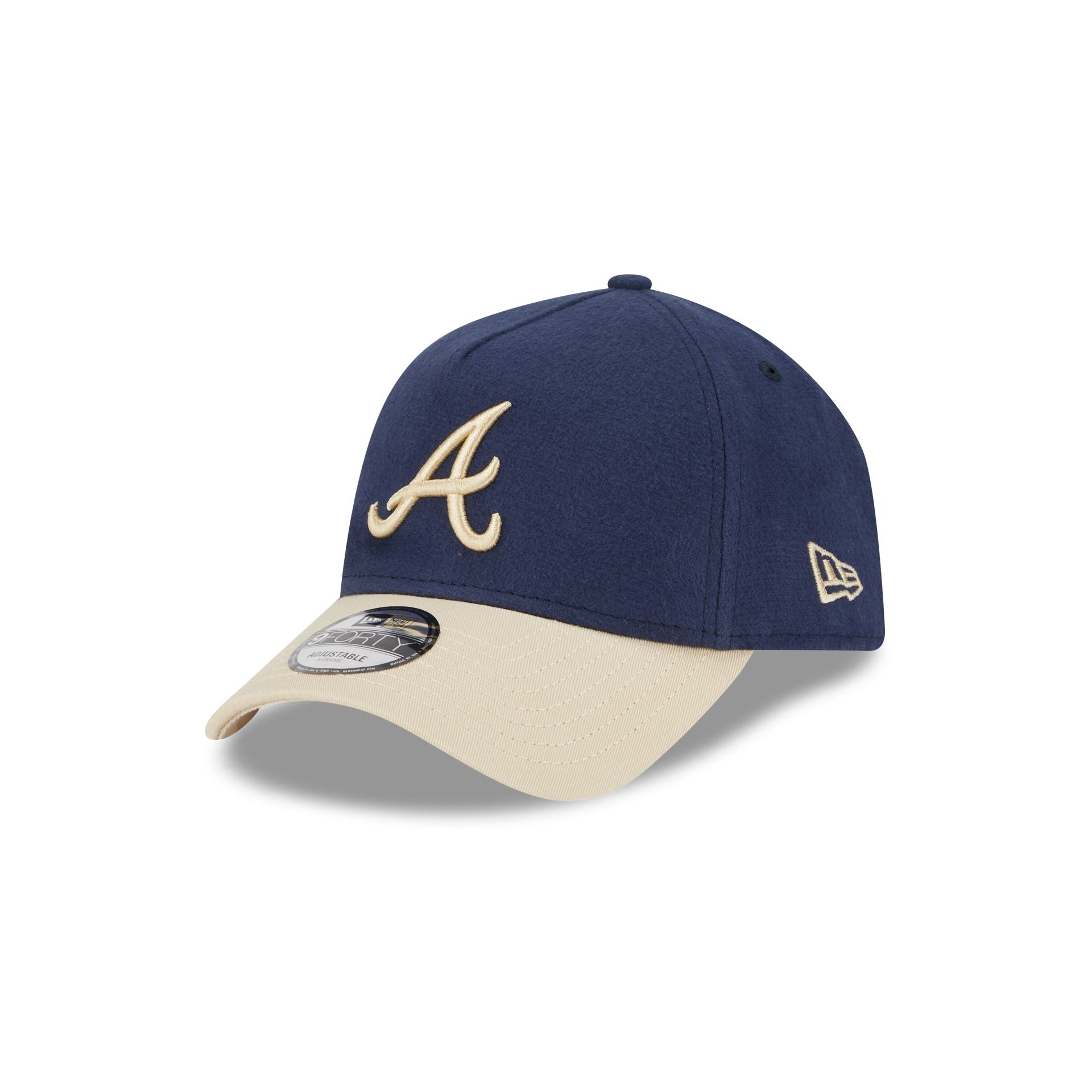 Atlanta Braves Moleskin Crown Navy 9FORTY A-Frame Snapback Hat