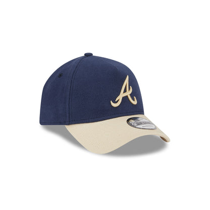 Atlanta Braves Moleskin Crown Navy 9FORTY A-Frame Snapback Hat