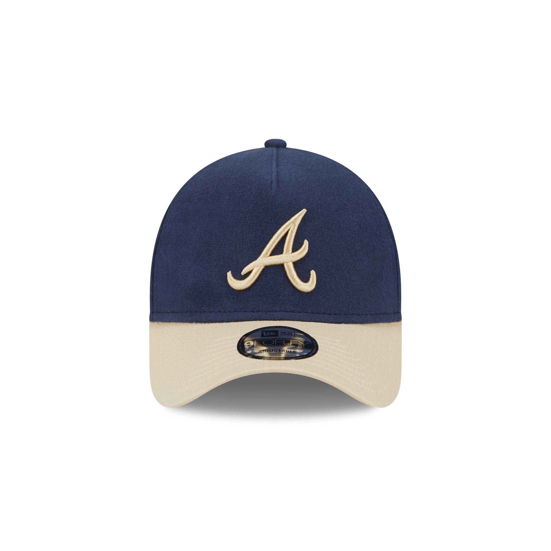 Atlanta Braves Moleskin Crown Navy 9FORTY A-Frame Snapback Hat