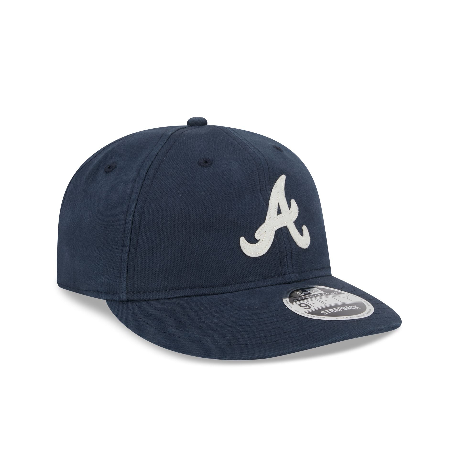 Atlanta Braves Canvas Felt Retro Crown 9FIFTY Adjustable Hat