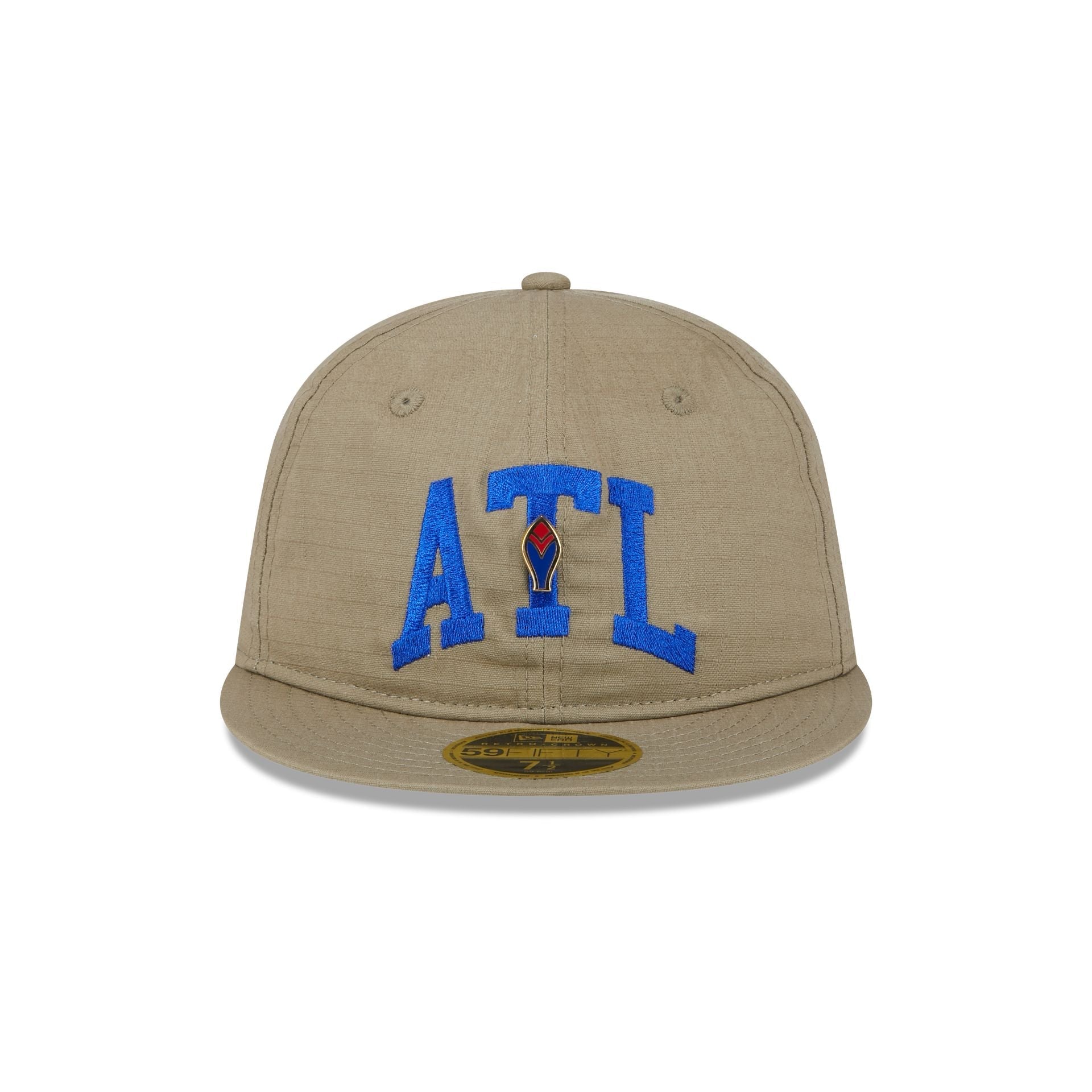 Atlanta Braves Logo Pin Retro Crown 59FIFTY Fitted Hat