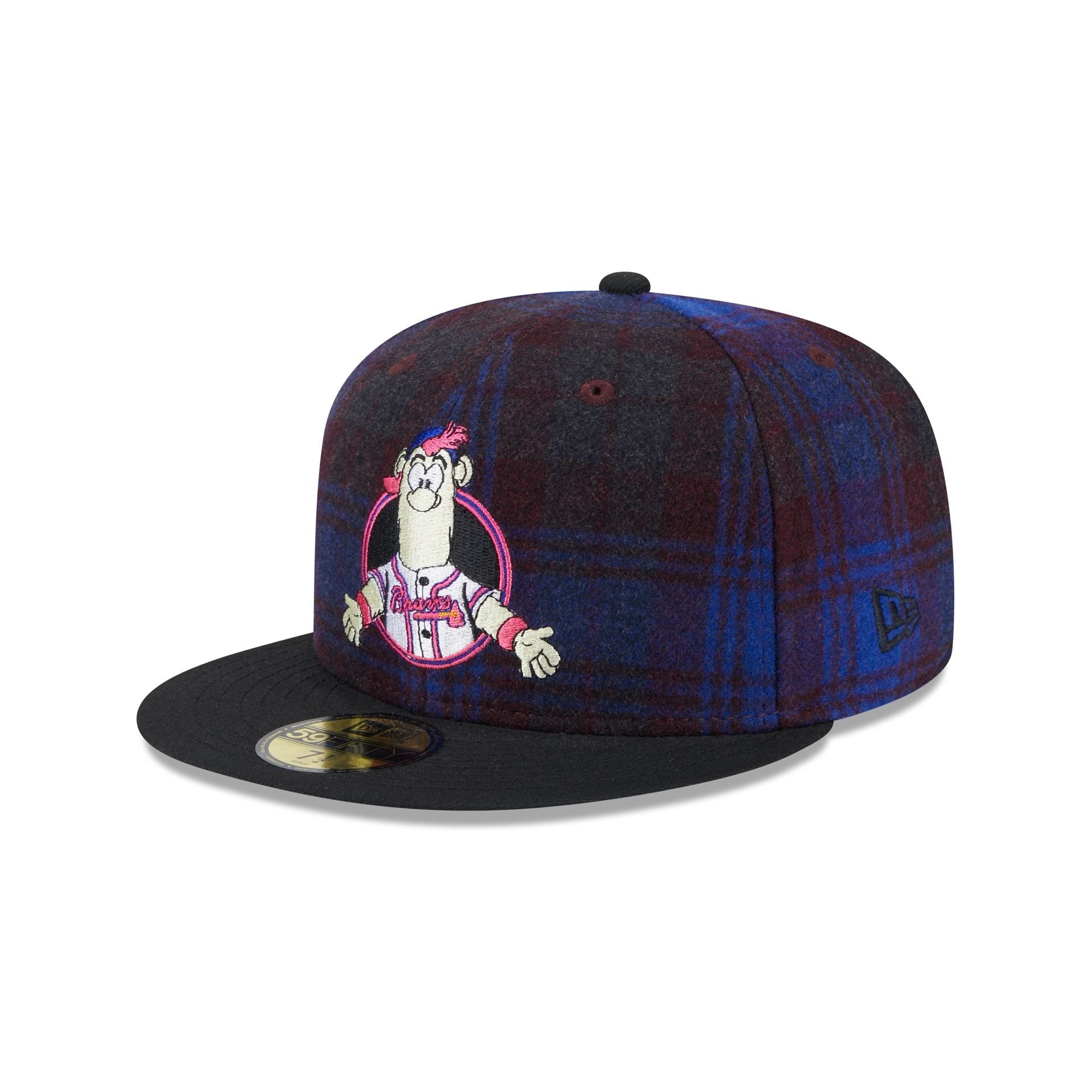 Atlanta Braves Mascot Plaid 59FIFTY Fitted Hat