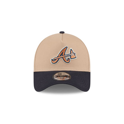 Atlanta Braves Beige Khaki 9FORTY A-Frame Snapback Hat