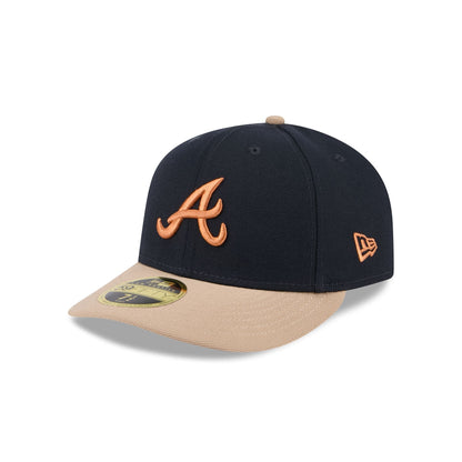 Atlanta Braves Blue Ivory Low Profile 59FIFTY Fitted Hat