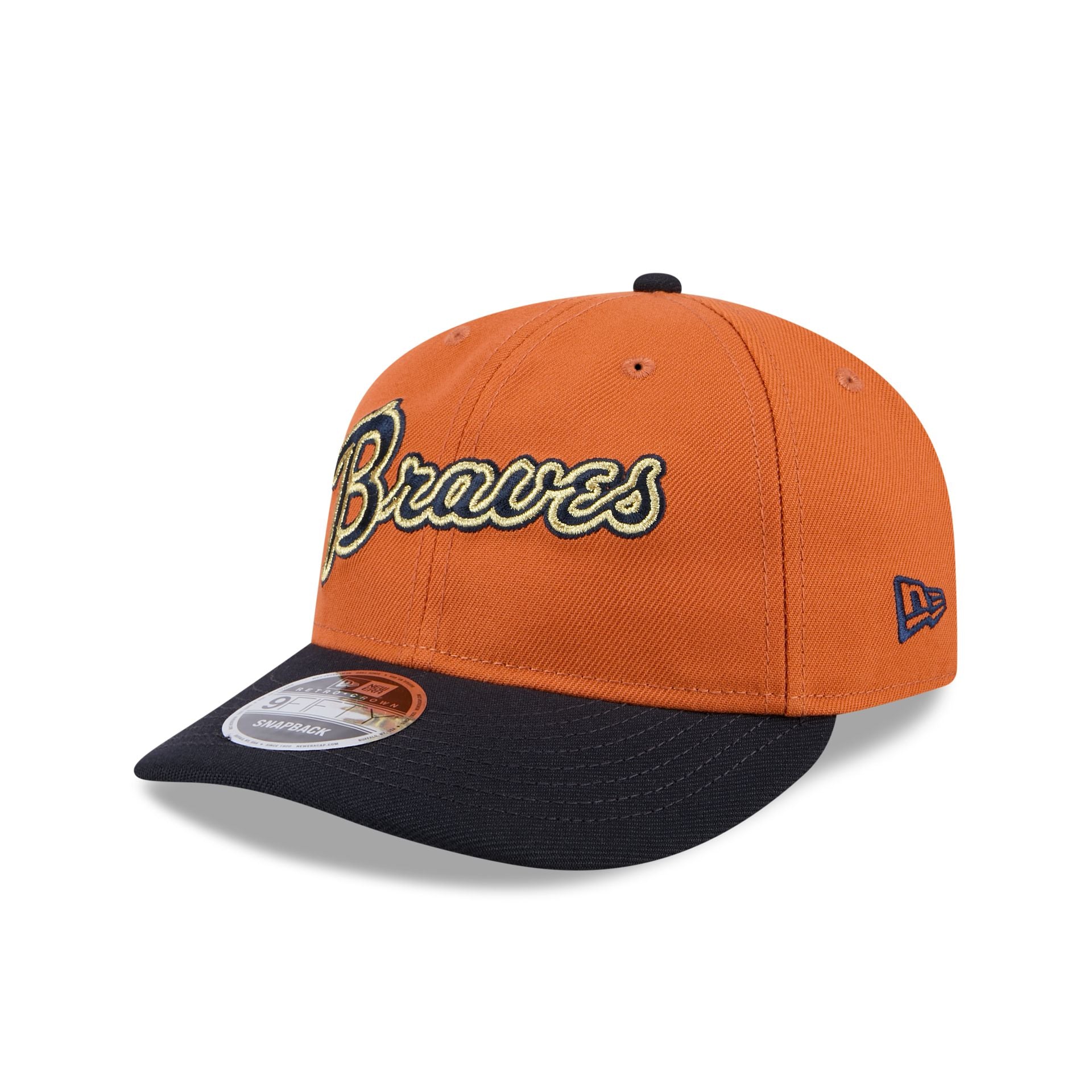 Atlanta Braves Gold Wood Retro Crown 9FIFTY Snapback Hat