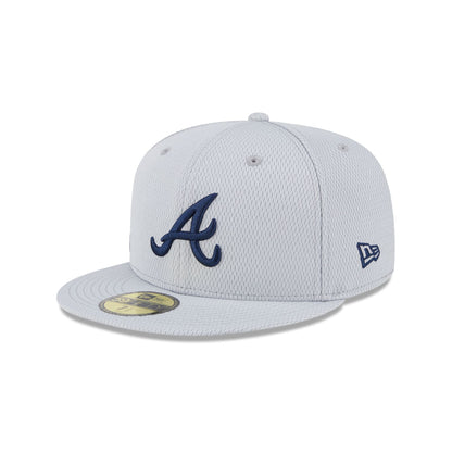 Atlanta Braves 2025 Clubhouse Gray 59FIFTY Fitted Hat