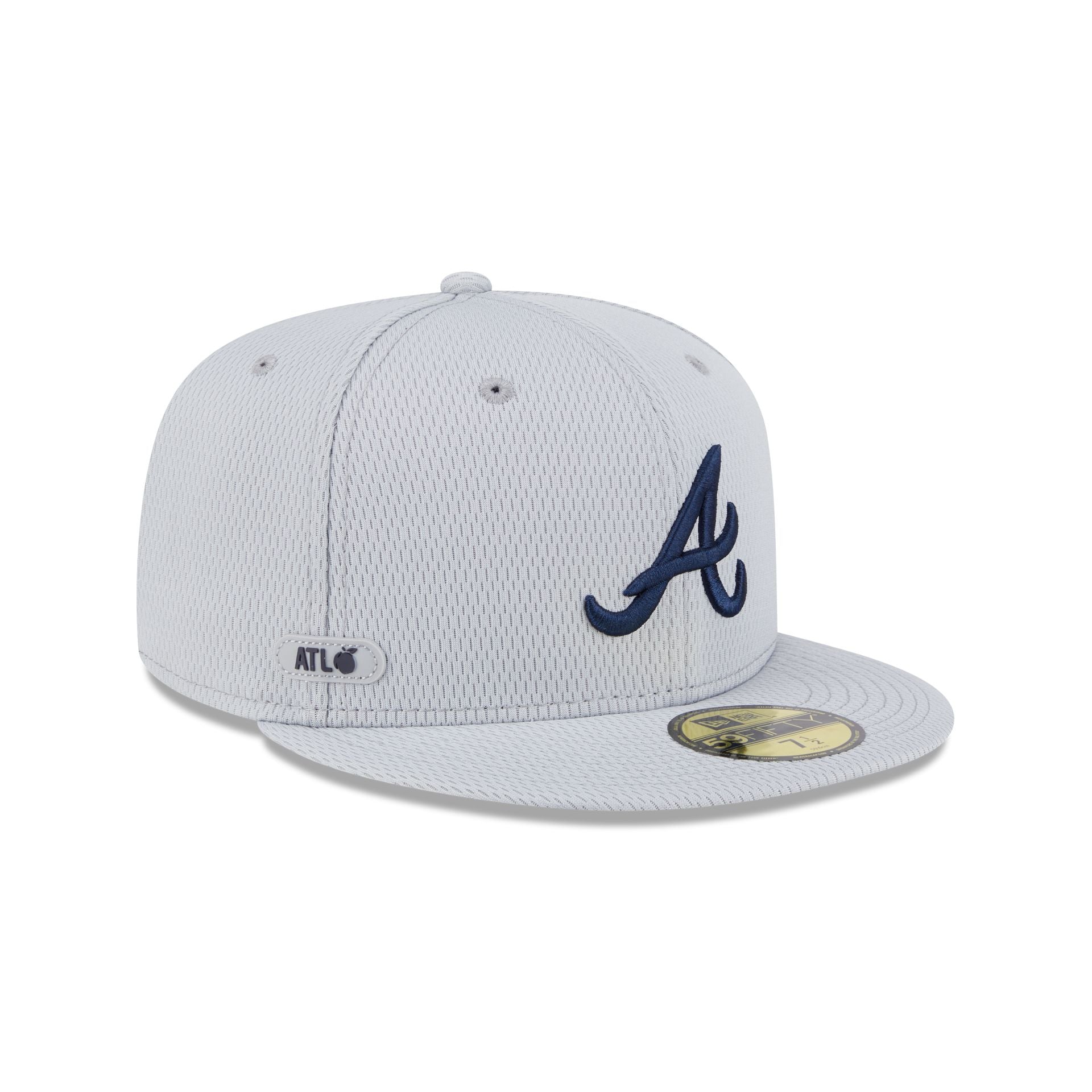 Atlanta Braves 2025 Clubhouse Gray 59FIFTY Fitted Hat