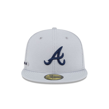 Atlanta Braves 2025 Clubhouse Gray 59FIFTY Fitted Hat