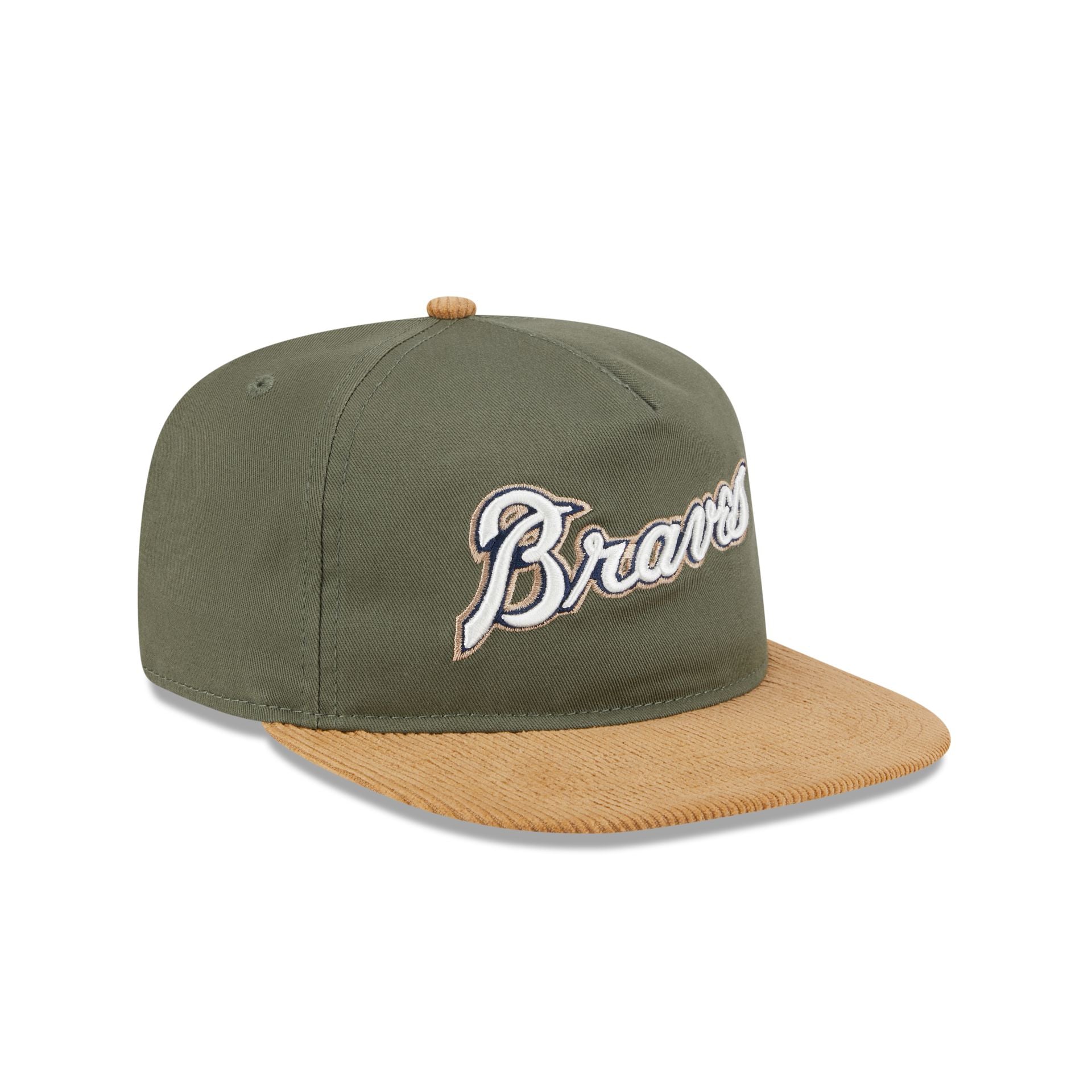 Atlanta Braves Olive Green Golfer Hat