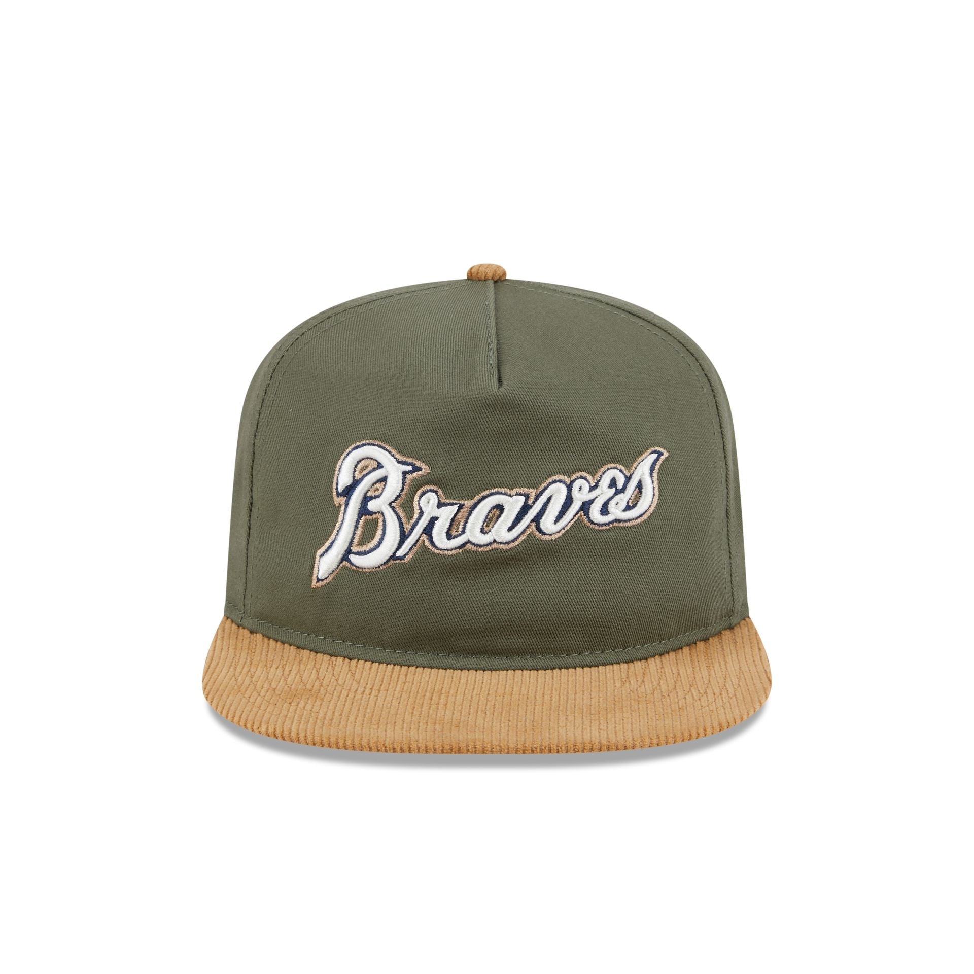 Atlanta Braves Olive Green Golfer Hat